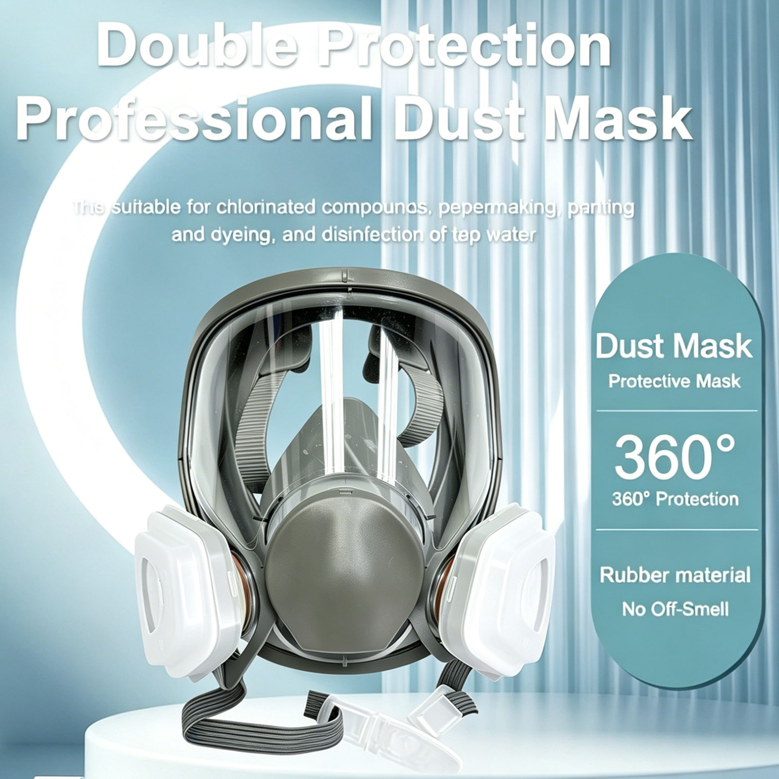 6800 Full Face Respirator with - Dust Mask Construction recension och pris
