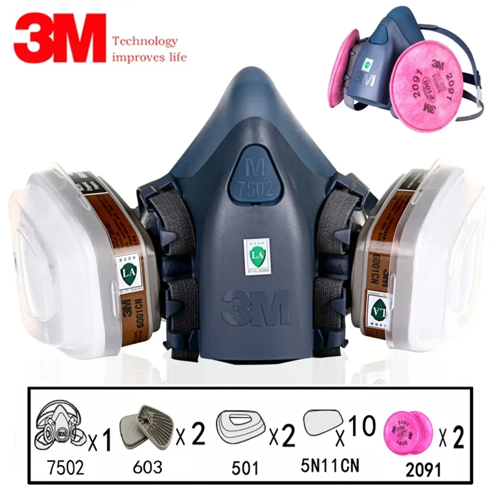 17 in 1  3M 7502 Dust Gas Resp - Dust Mask Construction recension och pris