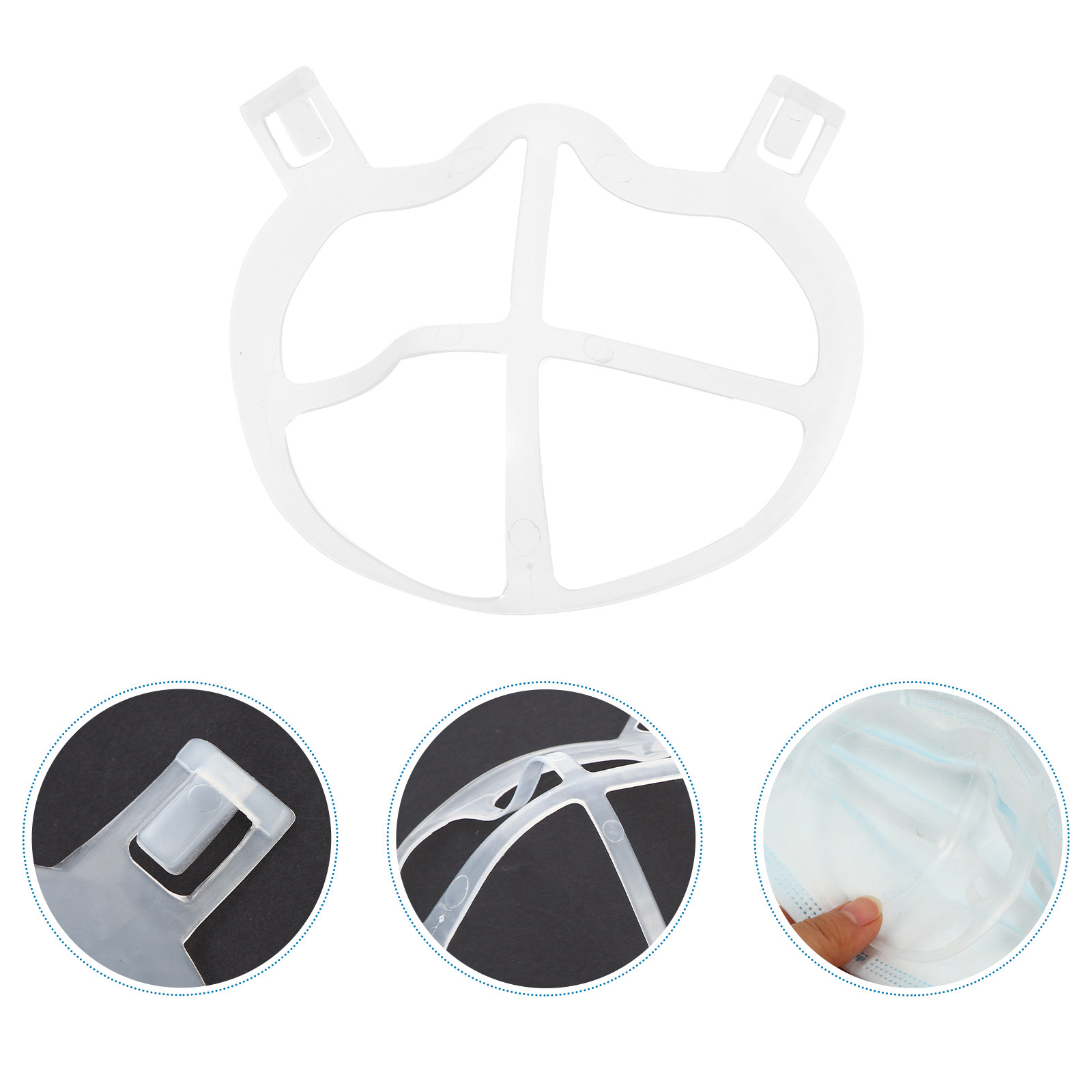 10Pcs Ultra-Thin Breathable Si - Silicone Mask Bracket recension och pris