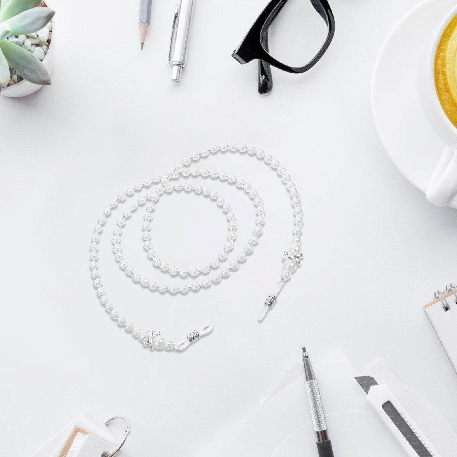 Elegant Pearl Eyeglass Cord fo - Mask Chain Holder recension och pris